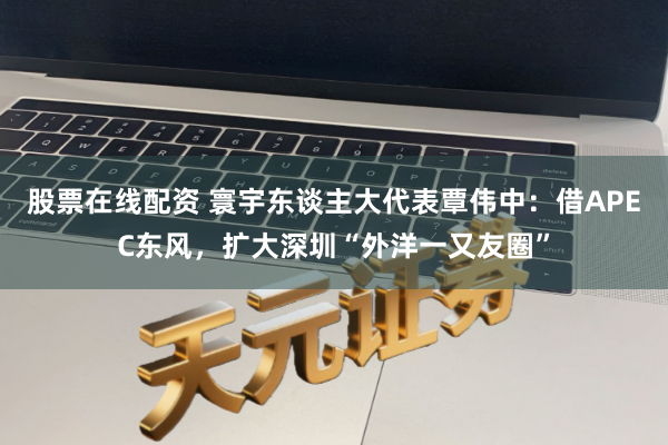 股票在线配资 寰宇东谈主大代表覃伟中：借APEC东风，扩大深圳“外洋一又友圈”